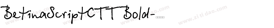 BetinaScriptCTT Bold字体转换